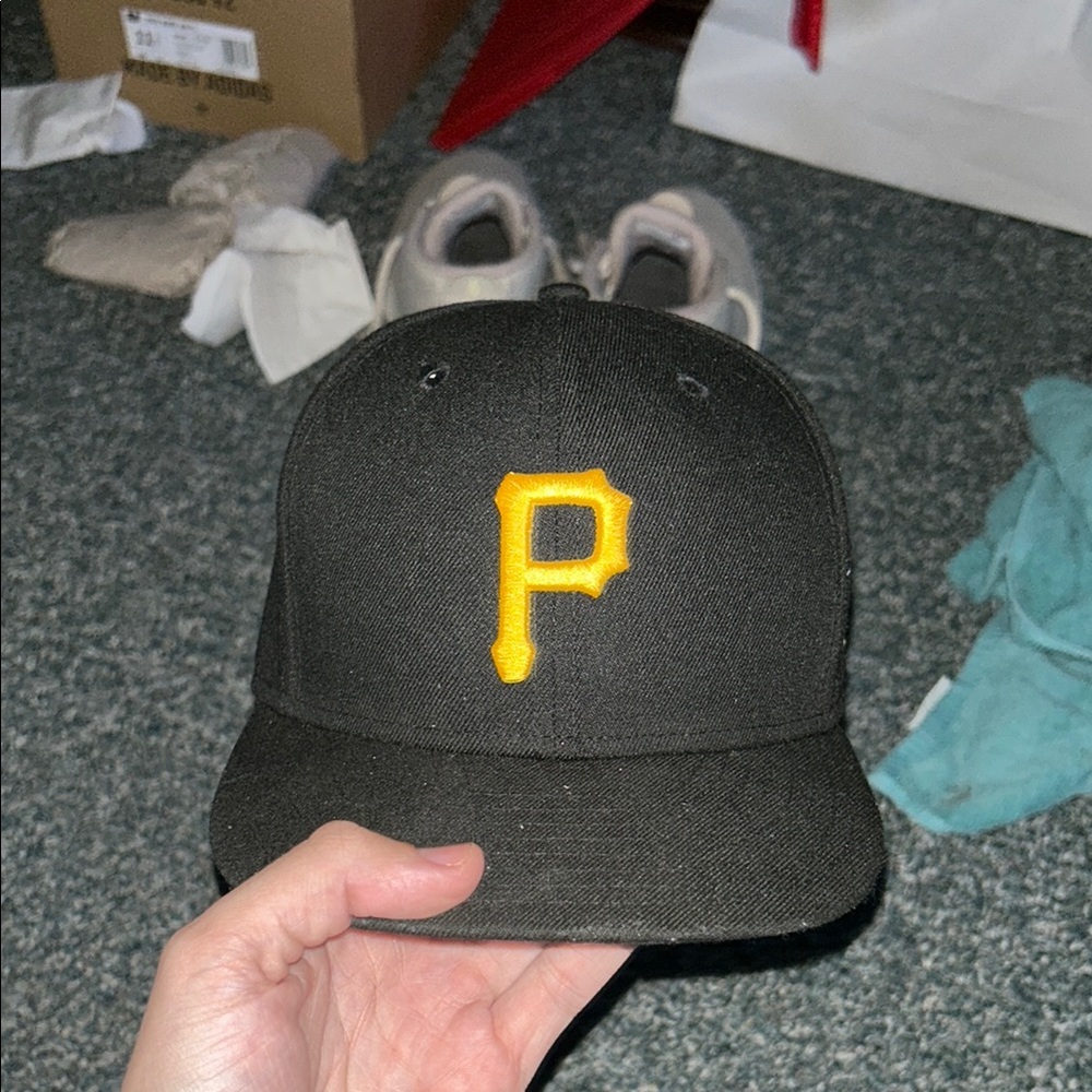 Official 59fourtey on field mlb Pittsburg Pirates game hat-size 7 1/8